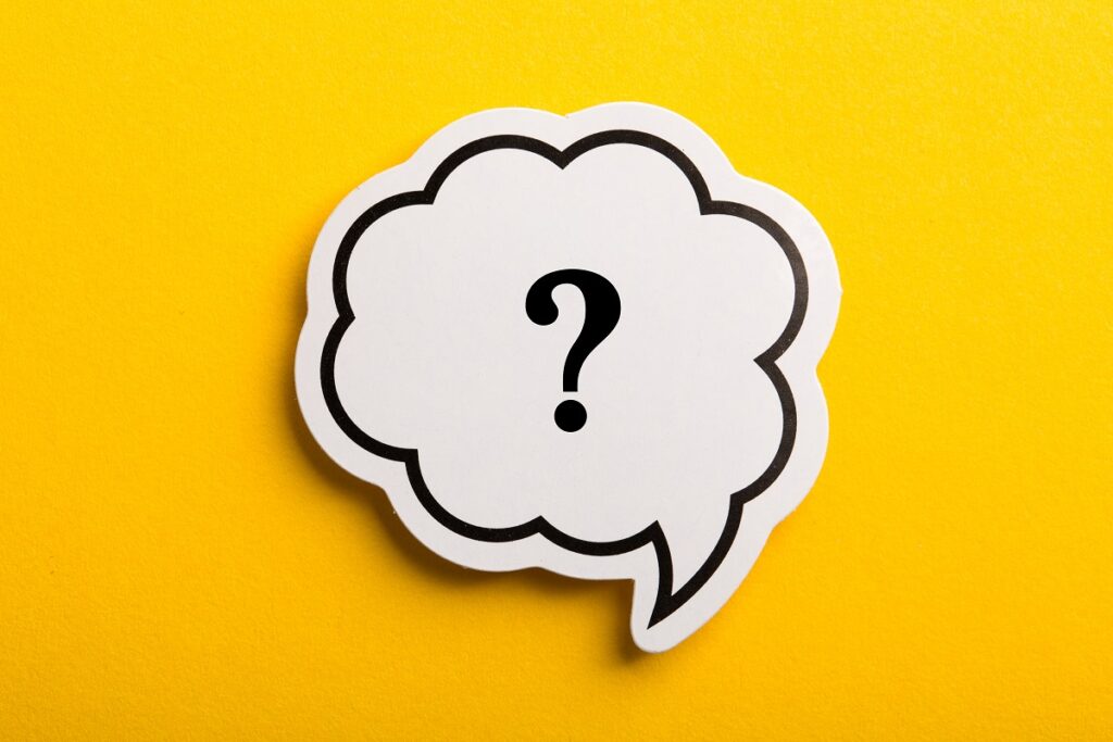 question,mark,speech,bubble,isolated,on,yellow,background.